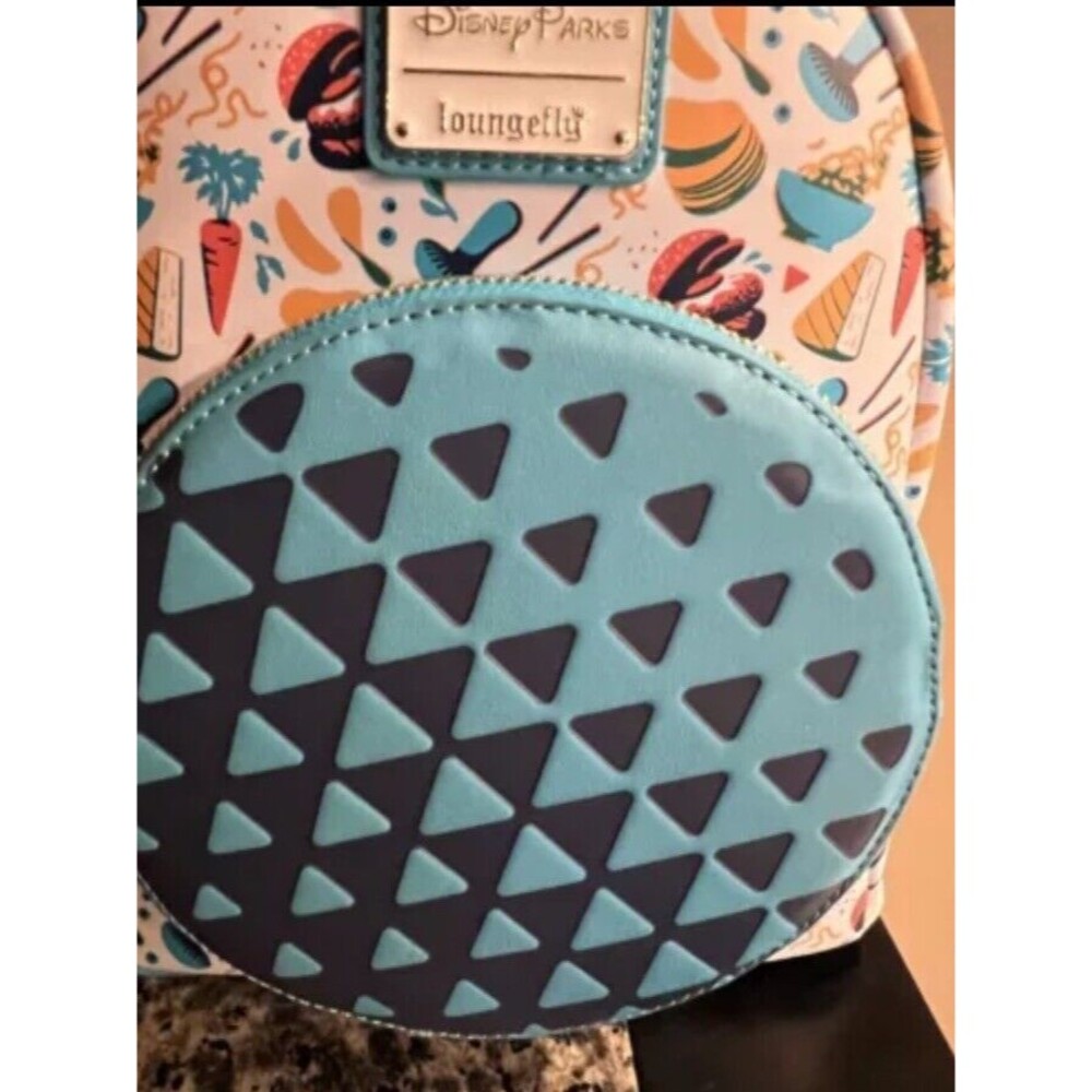 Disney Epcot Food And Wine Festival Loungefly Mini Backpack Spaceship Earth NEW - Picture 9 of 10